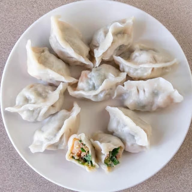 Shrimp, Pork & Chives Dumplings / 虾仁猪肉韭菜饺子 60 pc.