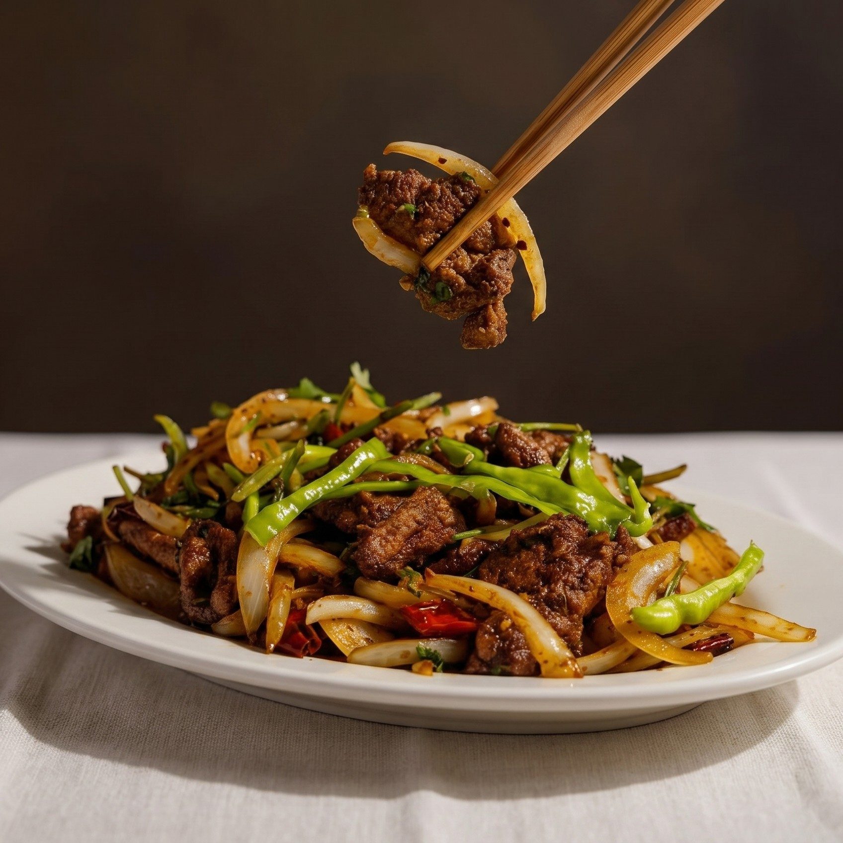 Spicy Beef with Celery.