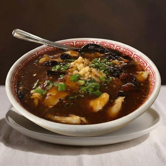 Fish Fillet in Rich Red Chili Sauce with Cabbage & Glass Noodles / 浓香辣鱼片白菜粉条.