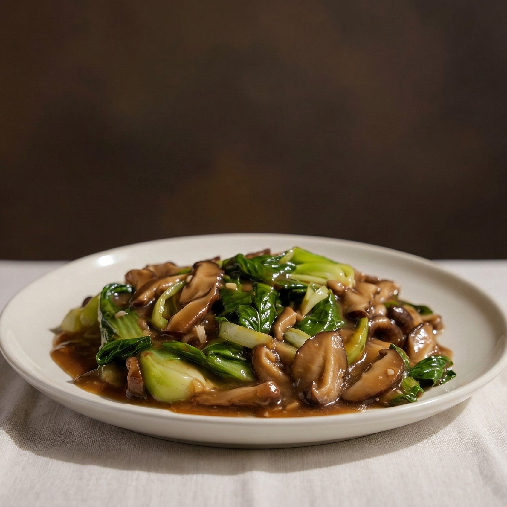 Black Mushroom with Bok Choy.