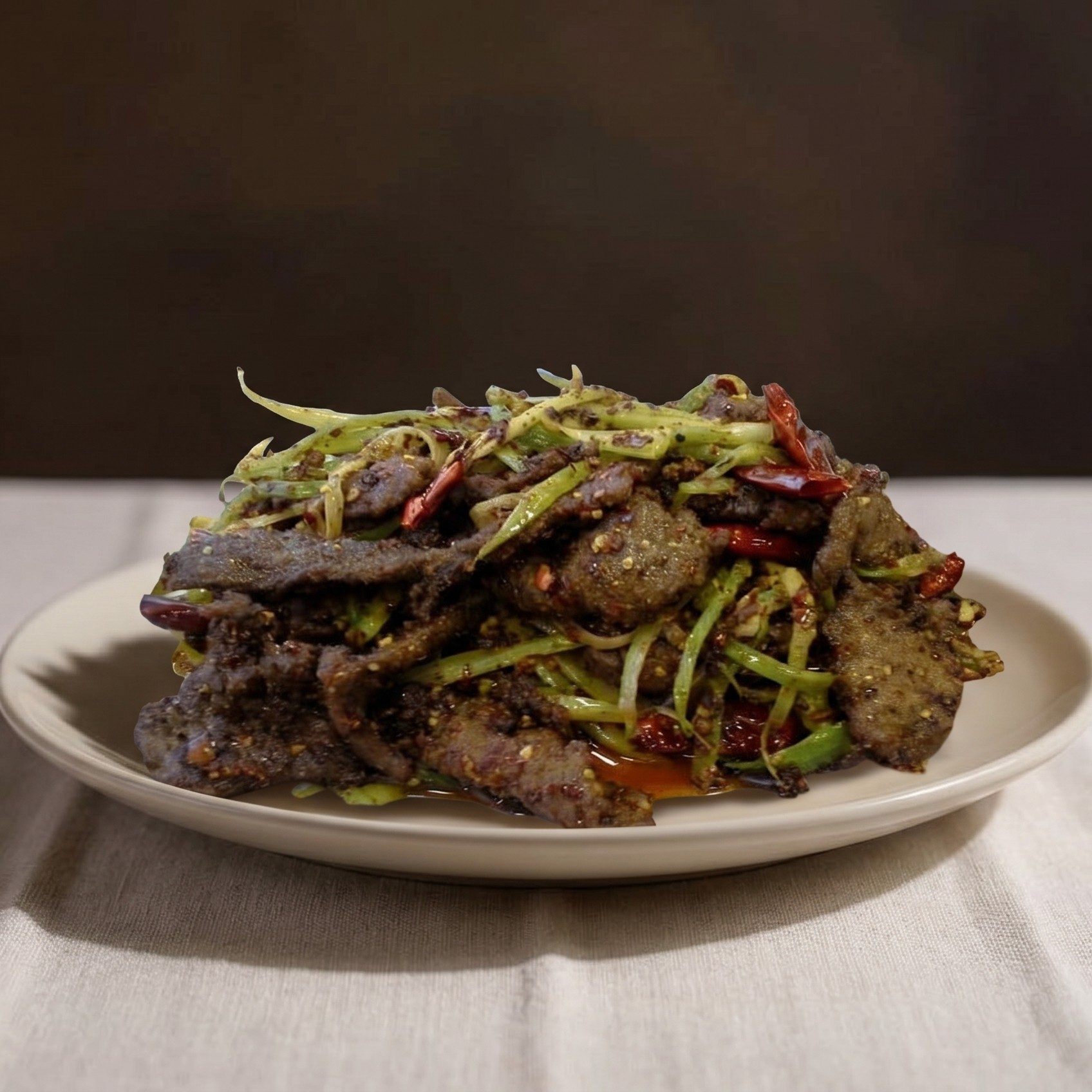 Spicy Beef with Celery / 芹菜辣牛肉.