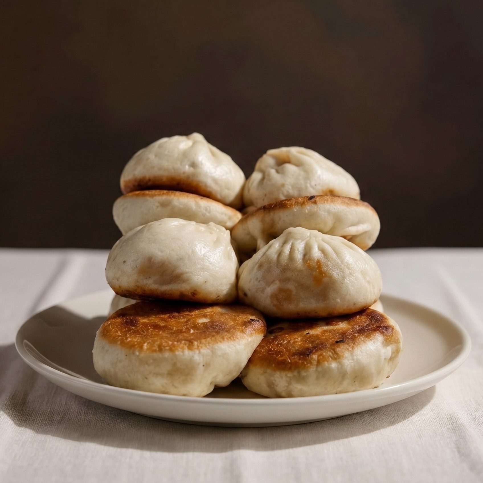 Traditional Pork Pan Fried / 传统猪肉生煎包.