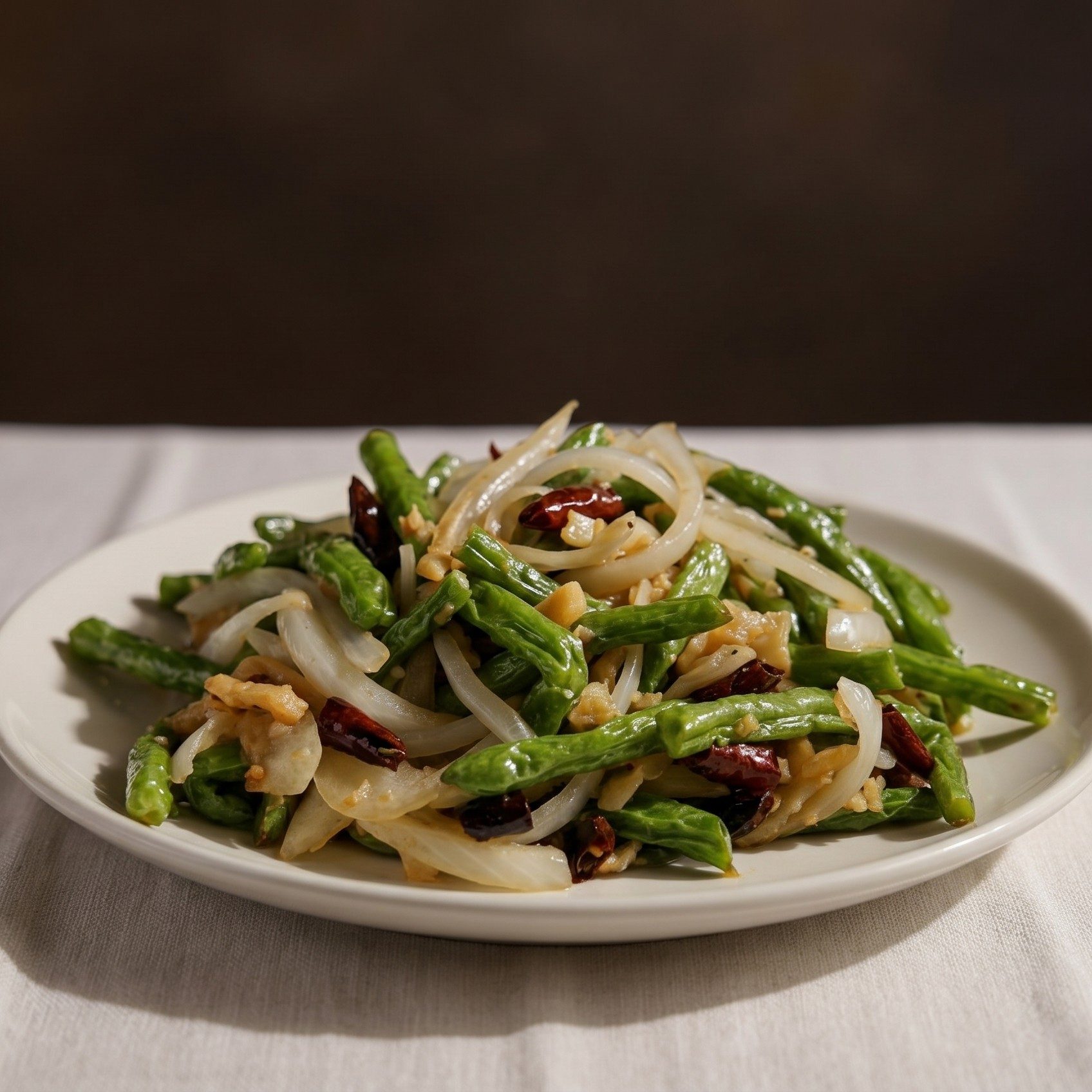Stir-Fried Green Beans with Garlic / 蒜炒四季豆.