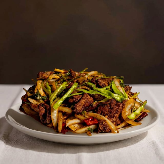 Stir-Fried Beef Bamboo Sauce / 竹笋炒牛肉.