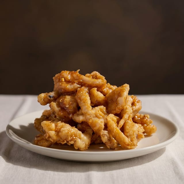 Fried Pork with Homemade Sweet Sauce.