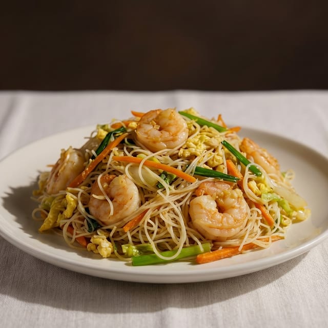 Shrimp Stir-Fried Noodle.
