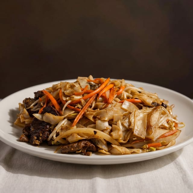 Stir-Fried Thick Rice Noodles / 炒河粉.