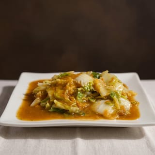 Crab Roe with Baby Cabbage