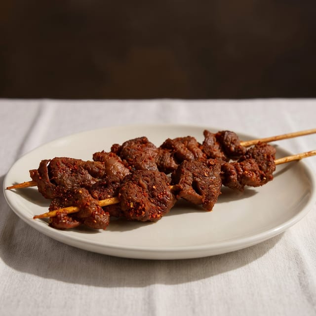 Beef Skewers.