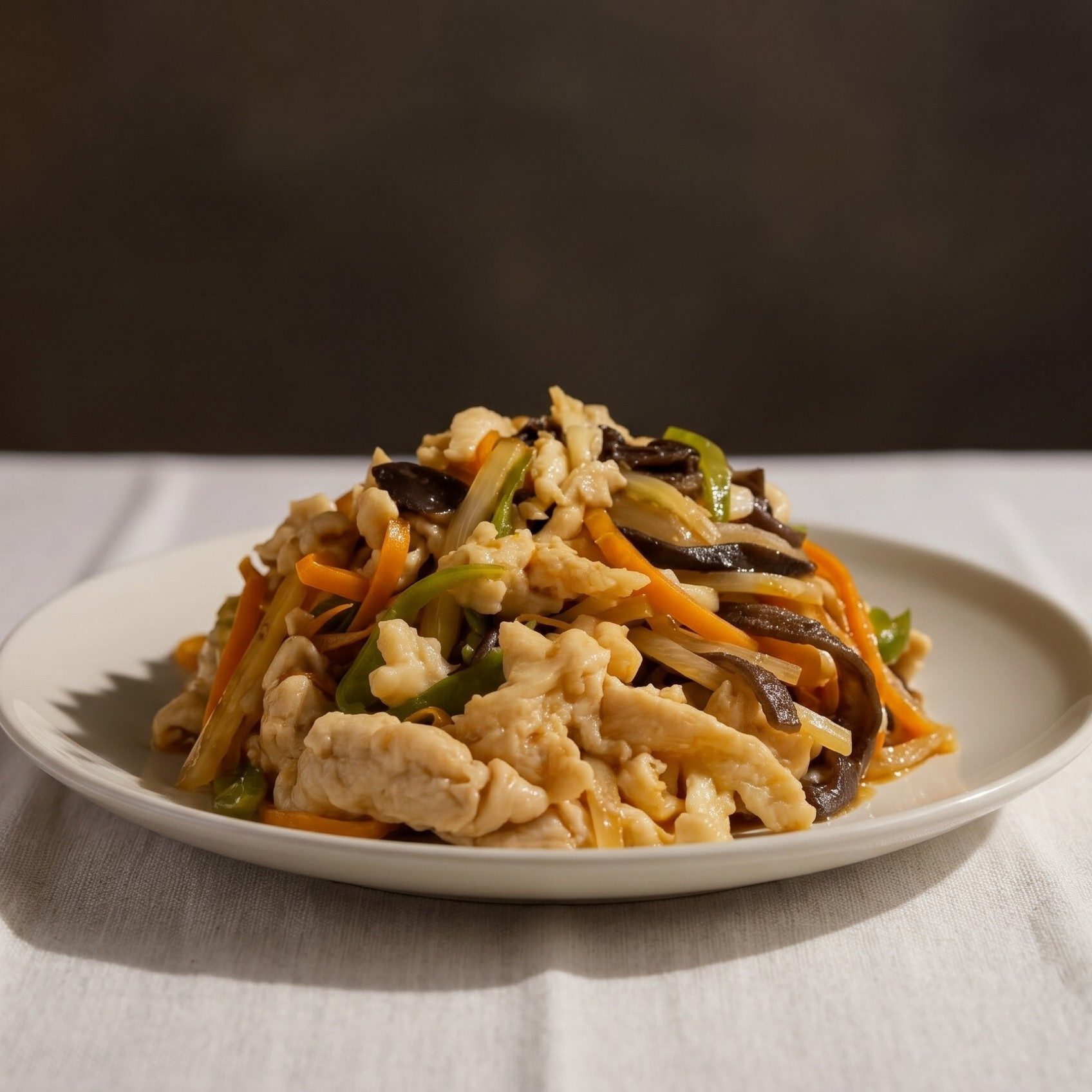 Stir Fried Chicken with Garlic Sauce.