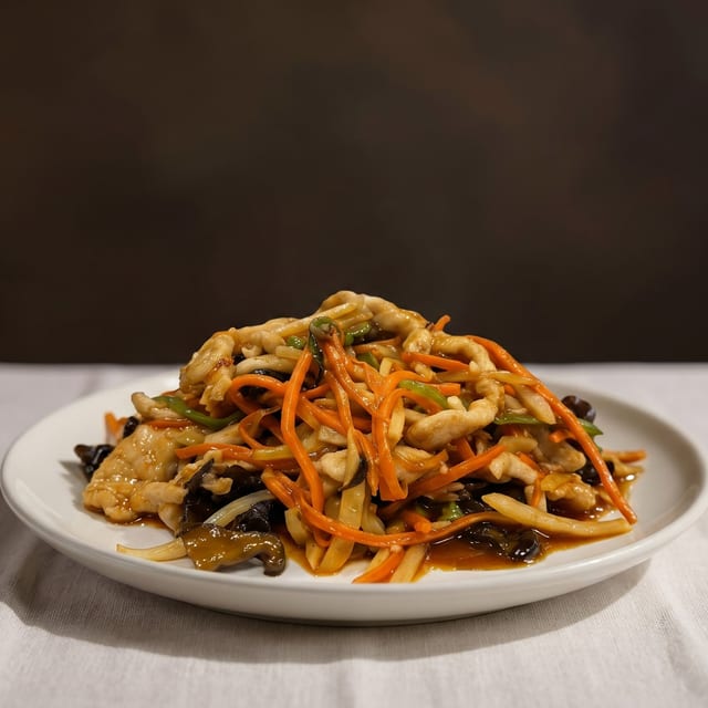 Stir-Fried Chicken with Garlic Sauce / 鱼香鸡丁.