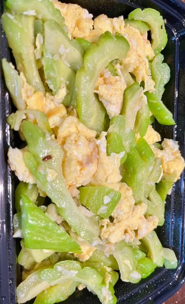 Stir-Fried Bitter Melon Scrambled Eggs / 苦瓜炒蛋.